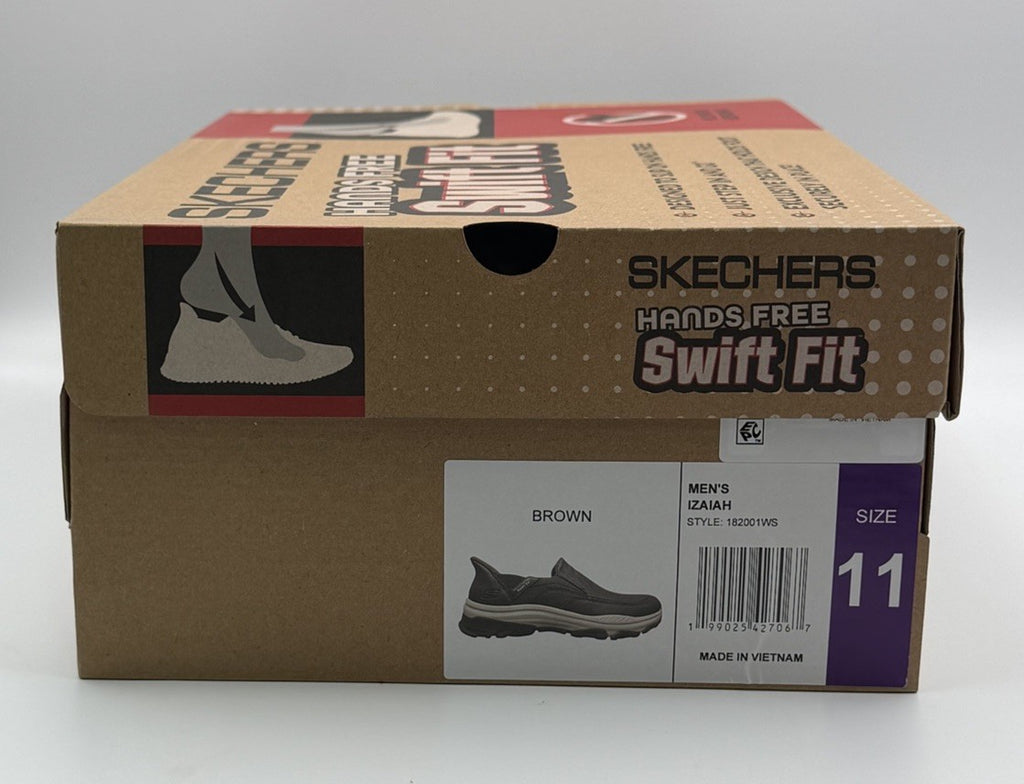 Skechers Men’s Hands Free Slip-ins Izaiah Brown Slip-On Sneakers Size 11 NEW