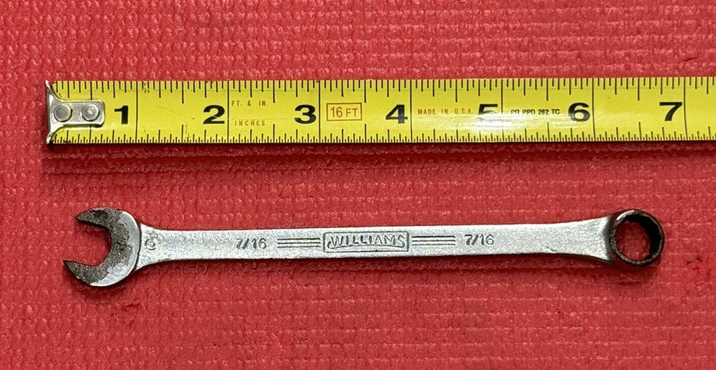 Vintage Williams Tools Superrench 1161 7/16" Combination Wrench 12PT Made in USA