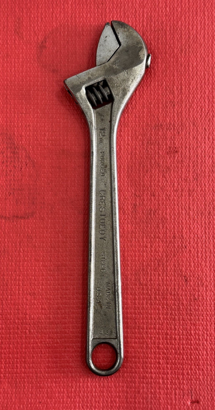 Vintage Crescent Crestoloy 12" Inch Adjustable Wrench, Jamestown, NY, USA