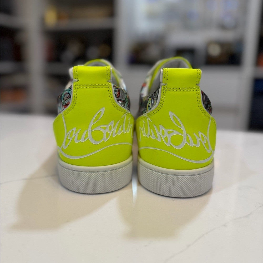 o1s1wg110924 Fun Louis Junior Low Top Sneaker in Yellow