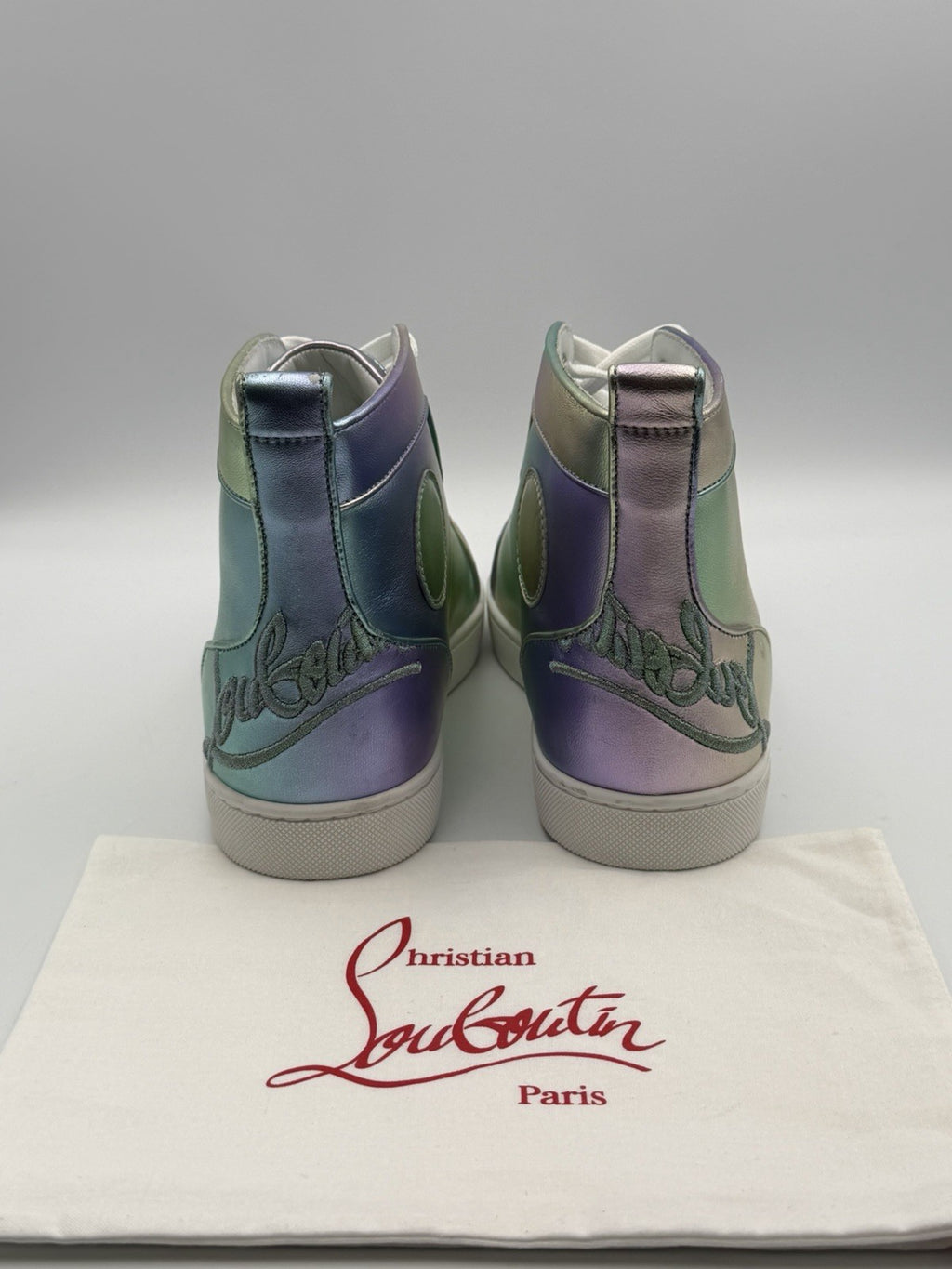 Christian Louboutin Fun Louis Flat Nappa Leather High Sneakers Size 40 EU | 9 US