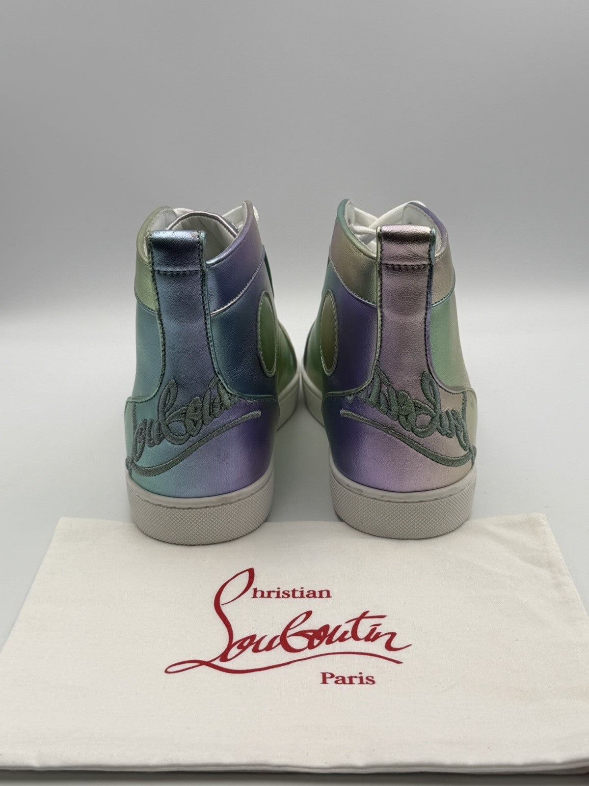 Christian Louboutin Fun Louis Flat Nappa Leather High Sneakers Size 40 EU | 9 US