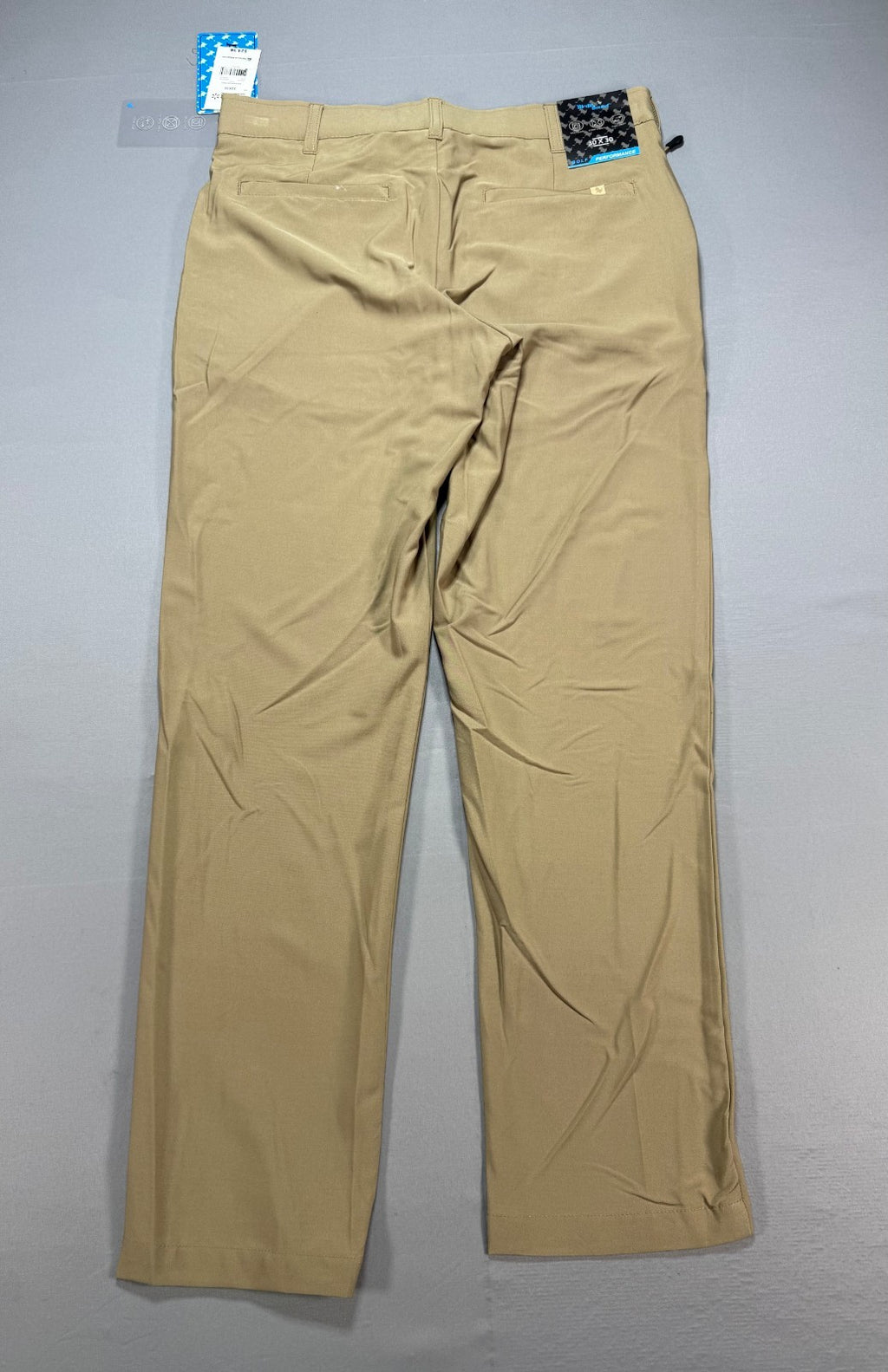 Birdie Bound Regular Fit Golf Pants Men's 30x30 Beige Straight Leg Performance