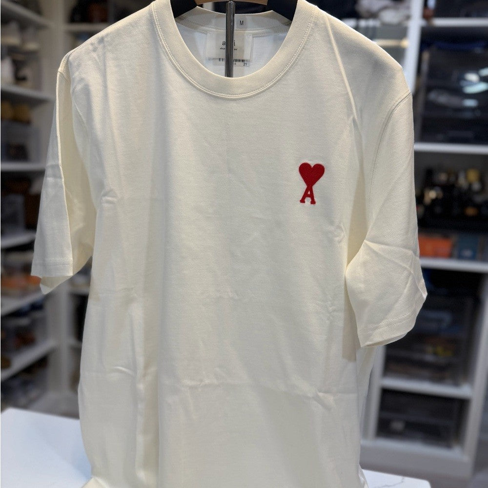 Ami Paris Off-white Shirt short sleeve NEW