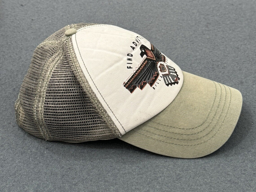 Vintage Billabong Find Adventure One Size Adjustable Hat White & Green Rare C1