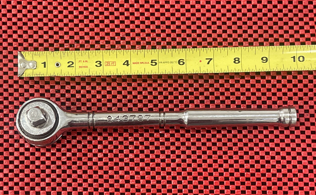 Craftsman Vintage Made in USA 1/2" Drive Thumb Wheel Ratchet 9-43797  10" Long