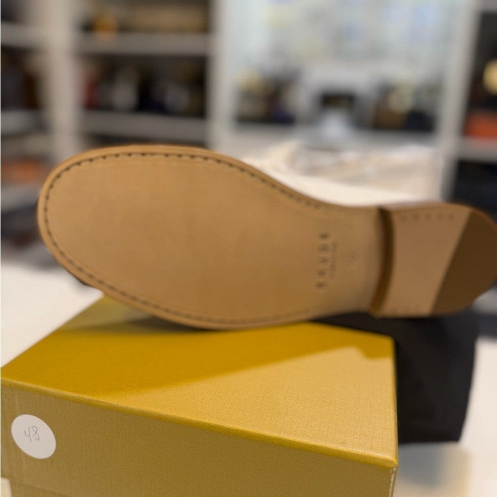 Rhude Classic White Leather Loafers