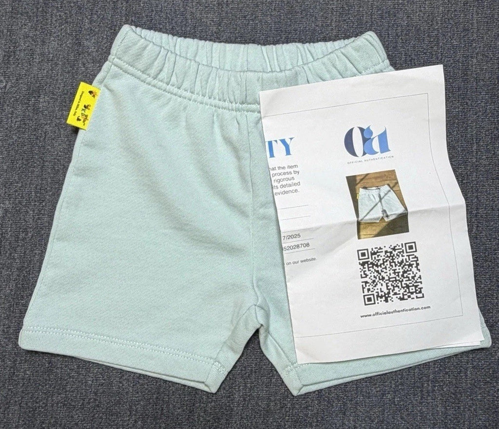 OFF WHITE Boys Casual Knit Shorts Color Light Blue Size 9-12 Months