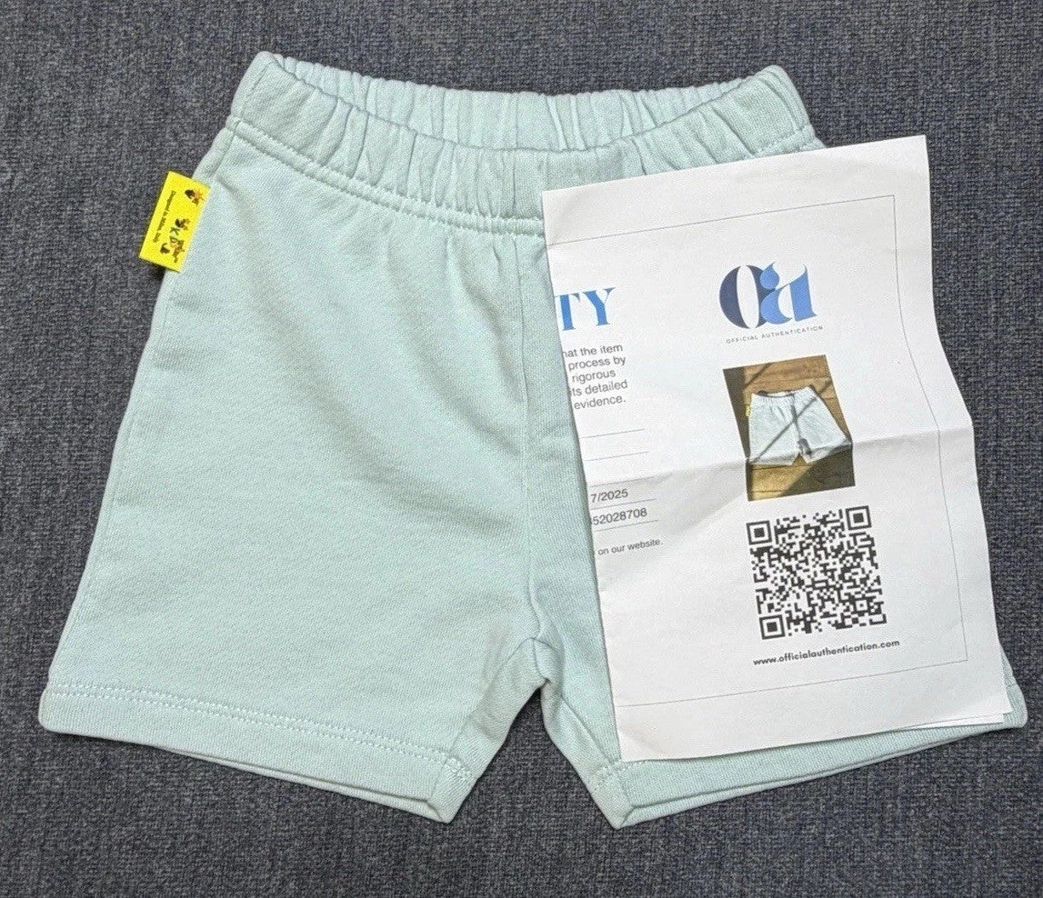 OFF WHITE Boys Casual Knit Shorts Color Light Blue Size 9-12 Months
