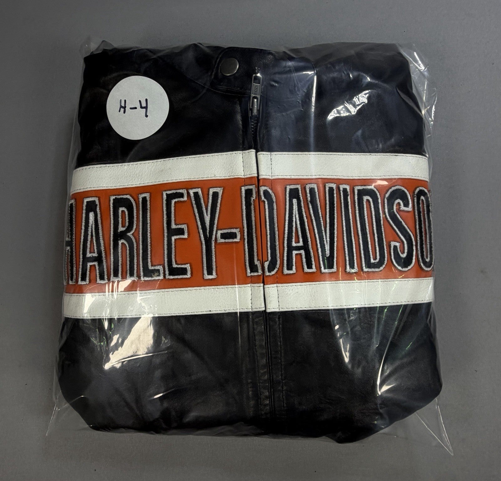 Real Leather Harley Davidson Embroidered Mens 2XS Motorcycle Biker Jacket