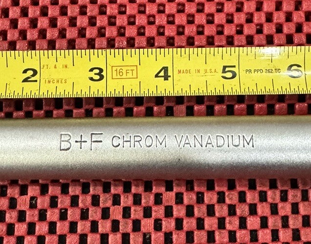 VINTAGE B+F CHROM VANADIUM PROFESSIONAL TOOLS 3/4" Drive 8"INCH LONG EXTENSION