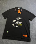 NWT Heron Preston Herons Chinese S/S Polo Shirt Men's X-Large Black Short Sleeve
