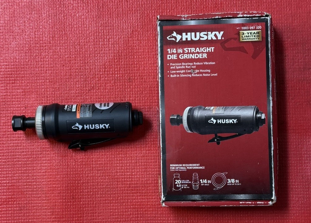 NEW Husky H4220, 1/4 in. Straight Die Grinder comes w/ OG Box