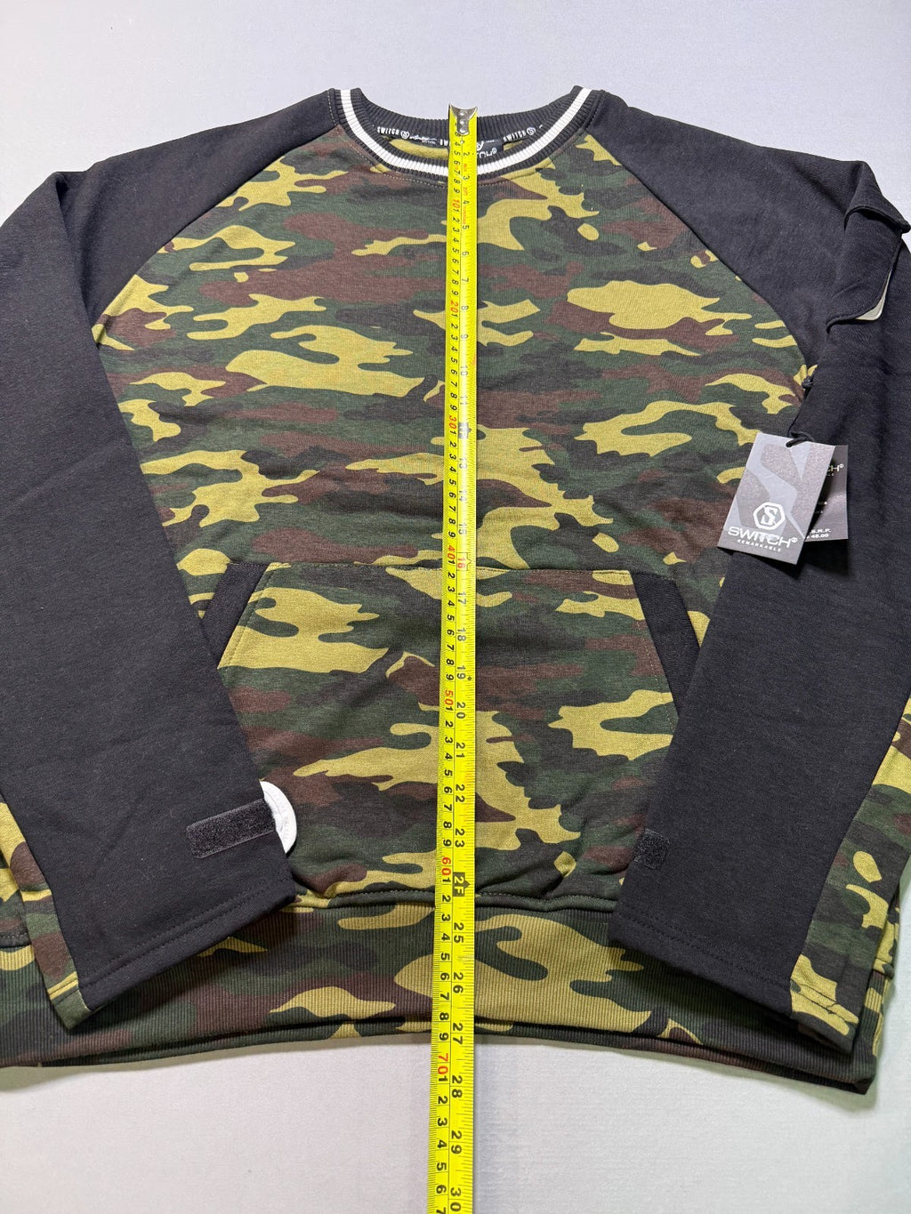 NWT Switch Remarkable Camo Sweatshirt Men's Size XL Green Long Sleeve Crew Neck