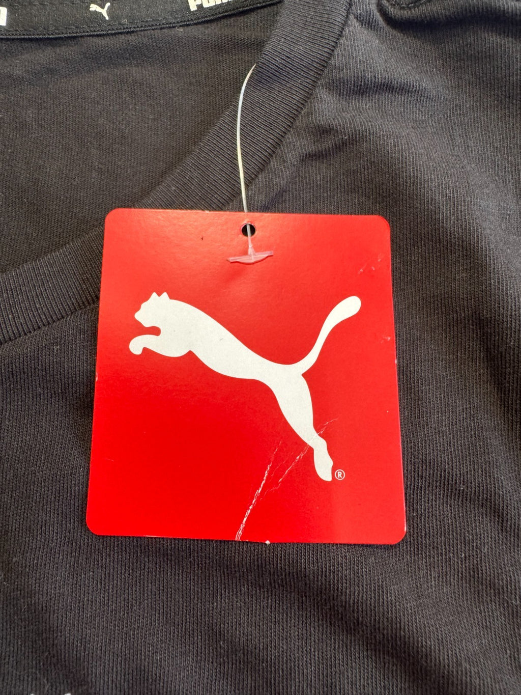 NWT Puma Essential Graphic Logo Tee Shirt Men X-Large Black Short Sleeve Summer