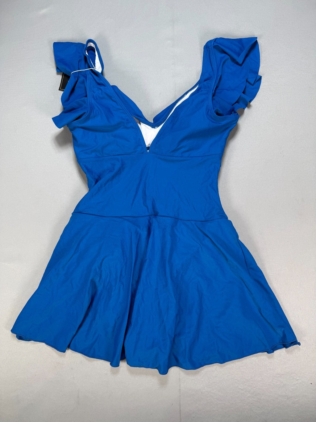 NWT Aidonger One Piece Swimsuit Womens Medium Royal Blue Ruffle Tummy Control