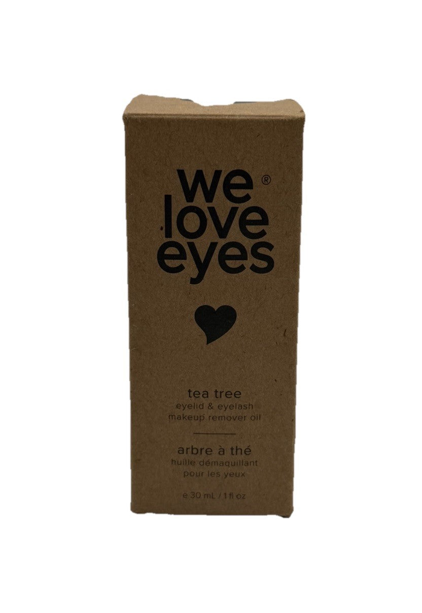 We Love Eyes Tea Tree Eyelid & Eyelash Makeup Remover Oil All Natural 1oz New