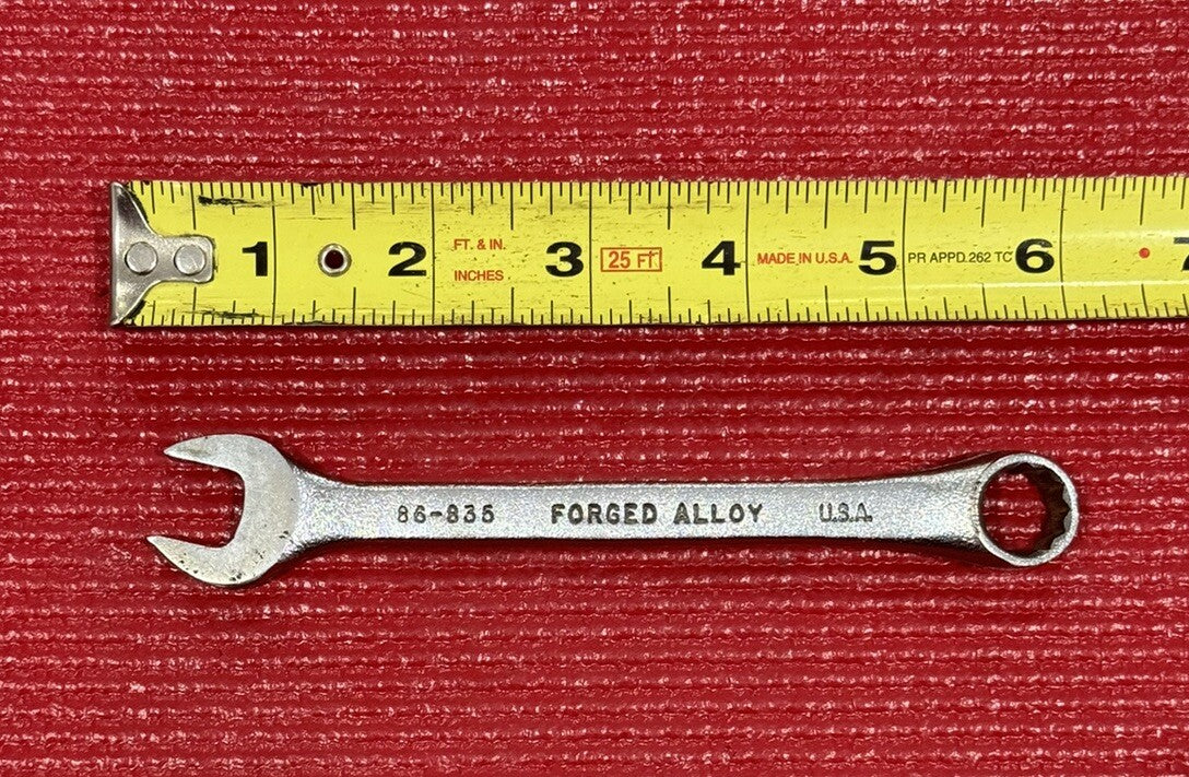 Vintage Stanley Tools 86-835, SAE 1/2" Combination Wrench 12 PT Made in USA