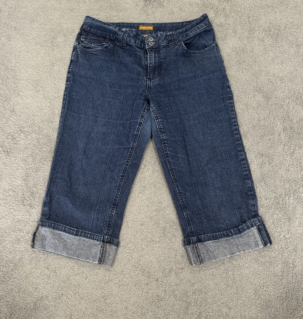 St. Johns Bay Women's Size 12 Denim Capri Jeans