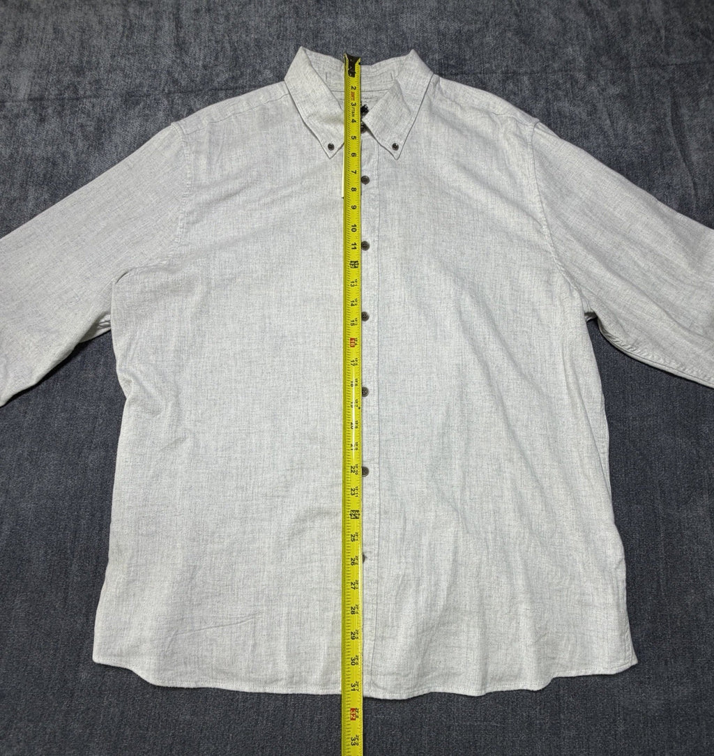 Banana Republic Button-Up Shirt Men's XL Gray Standard Fit Casual Wear Collared