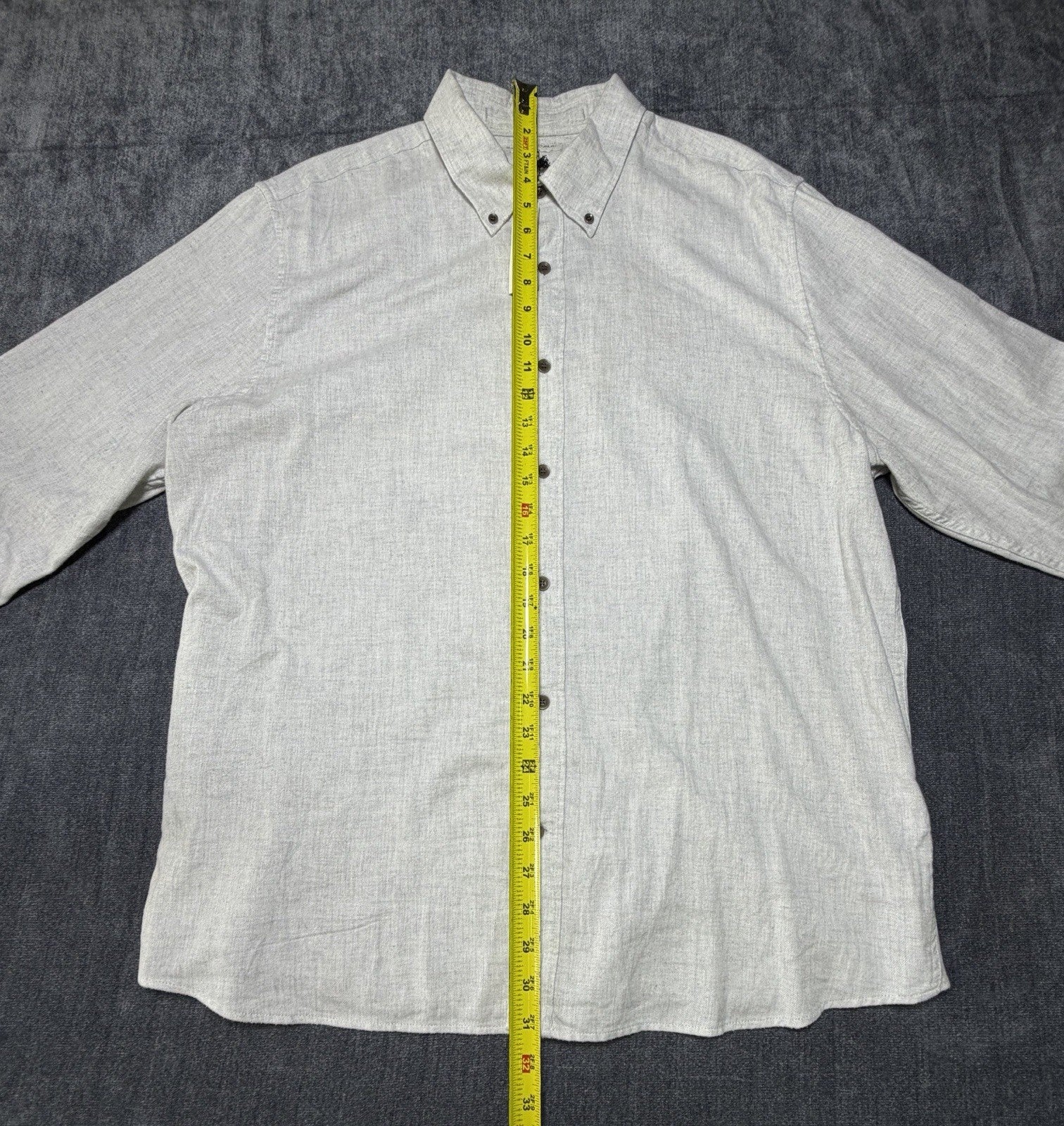 Banana Republic Button-Up Shirt Men's XL Gray Standard Fit Casual Wear Collared