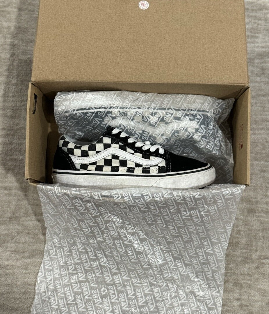 Vans Old Skool Black/white Checkerboard Lace-Up Men's size 5.0 & Women size 6.5