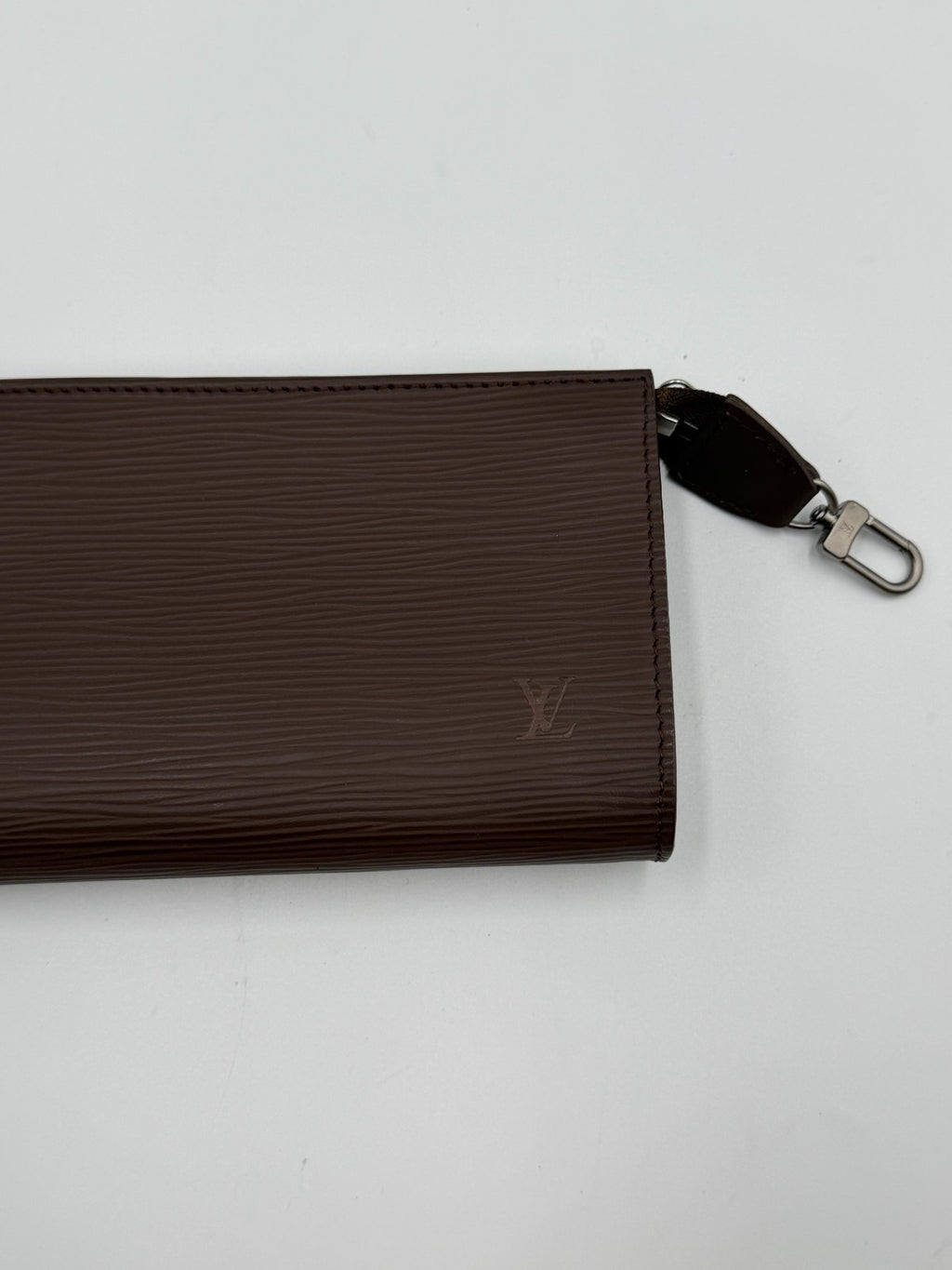 Authentic Louis Vuitton Brown Epi Leather Pochette Accessoires Bag Women's