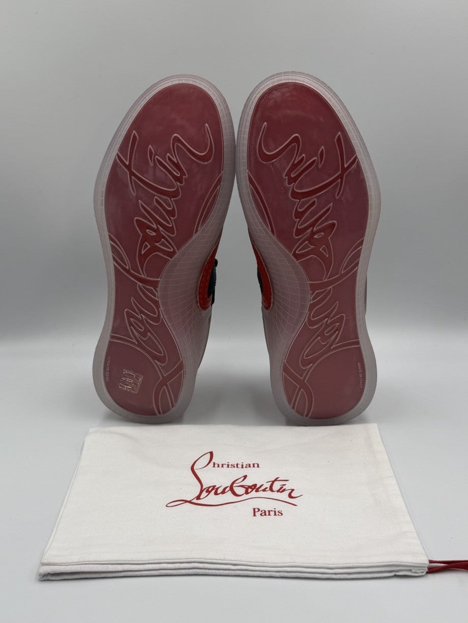 Christian Louboutin Arpoador Donna Suede Mesh Flat Sneakers Size 41.5 EU; 8.5 US