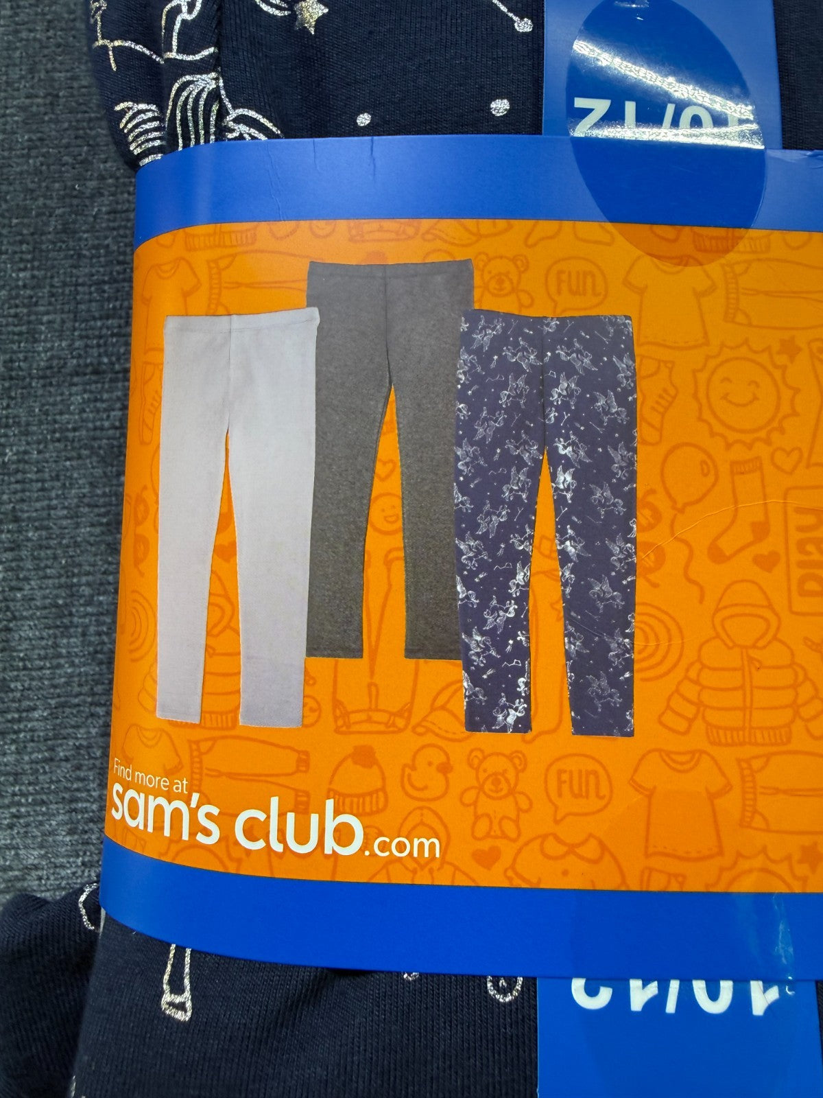 NWT Member's Mark My Favorite Leggings Girls 10/12 Multicolor Preppy - 3-Pack
