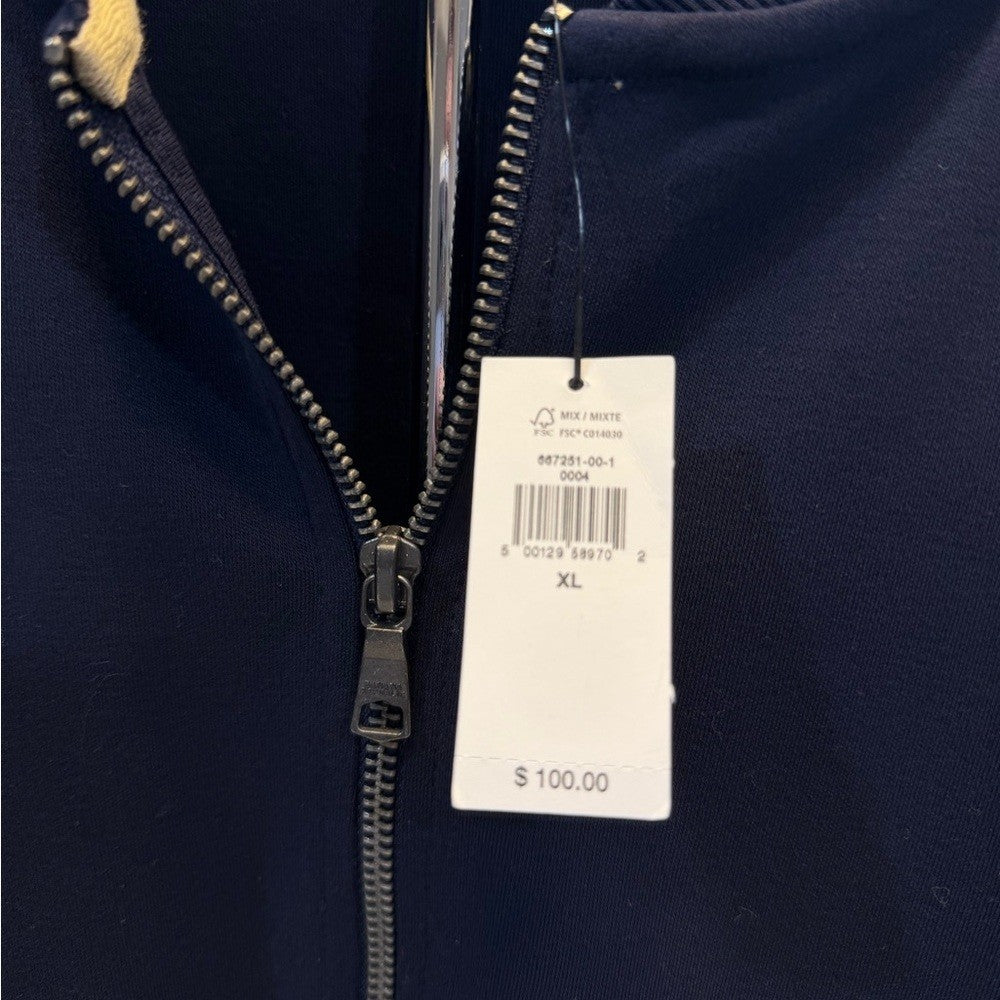 NEW Banana Republic Navy Blue Zip-Up bomber Jacket Size XL