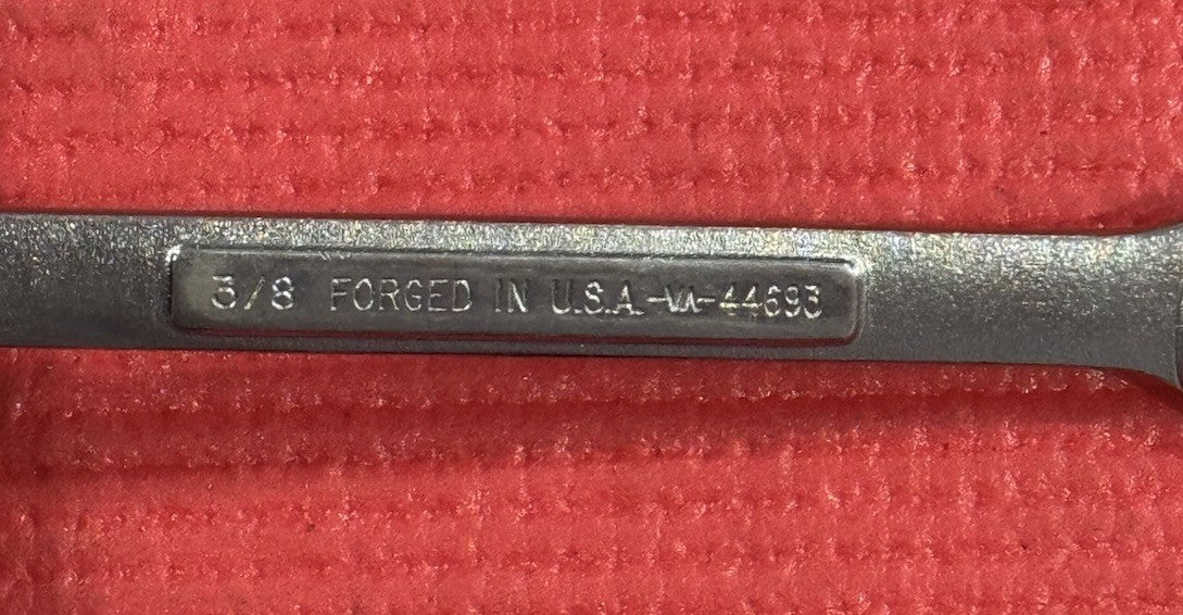 Vintage Craftsman VA 44693 3/8" Combination Wrench 12 Point Made In USA NEW