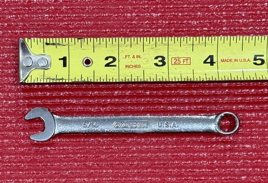 Vintage Allen Tools 20206, SAE 5/16" Combination Wrench 12PT Made in USA