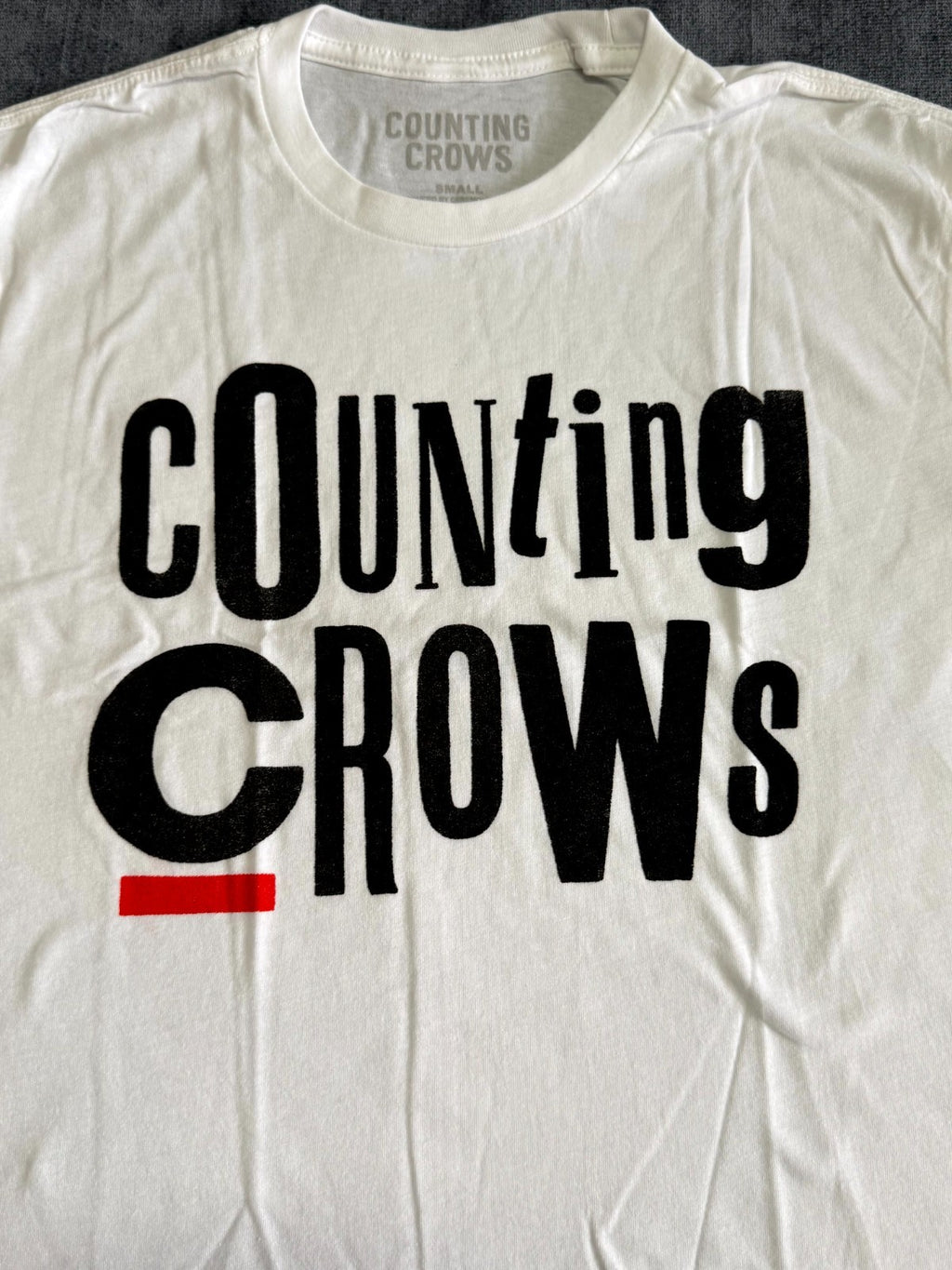 NWOT Counting Crows Ransom T-Shirt Unisex Small White Crew-Neck Short Sleeve