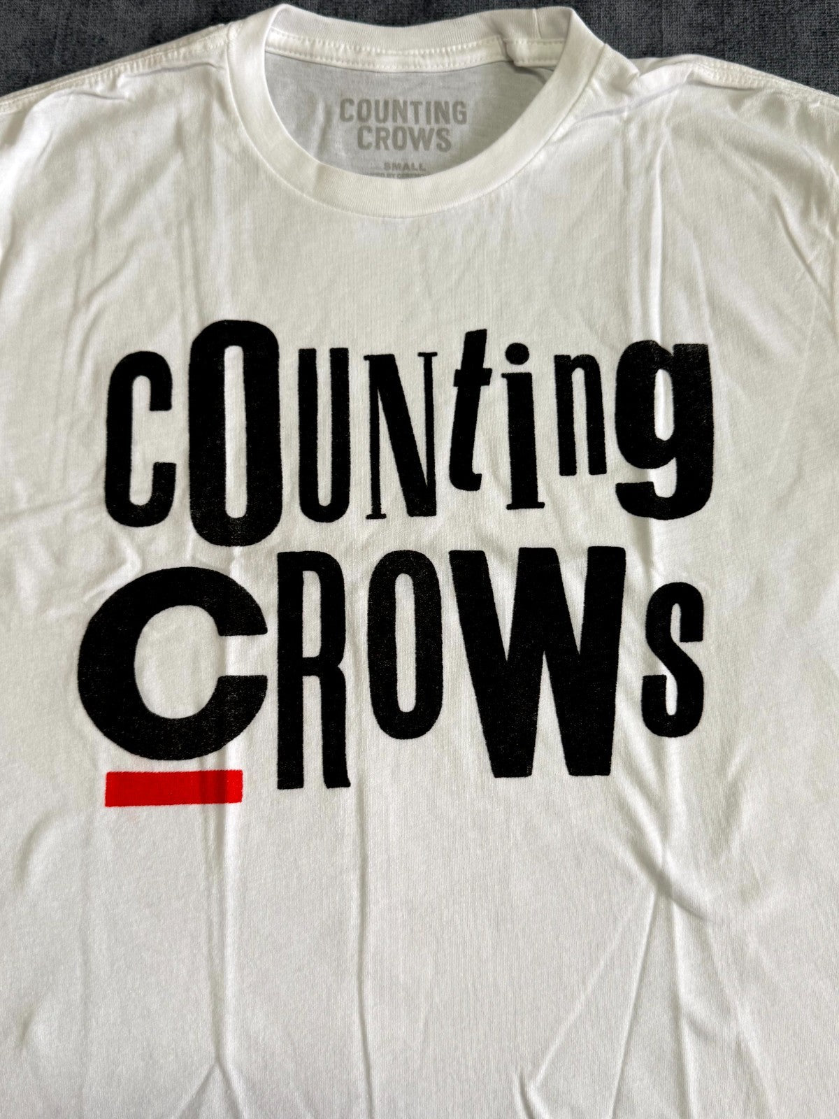 NWOT Counting Crows Ransom T-Shirt Unisex Small White Crew-Neck Short Sleeve