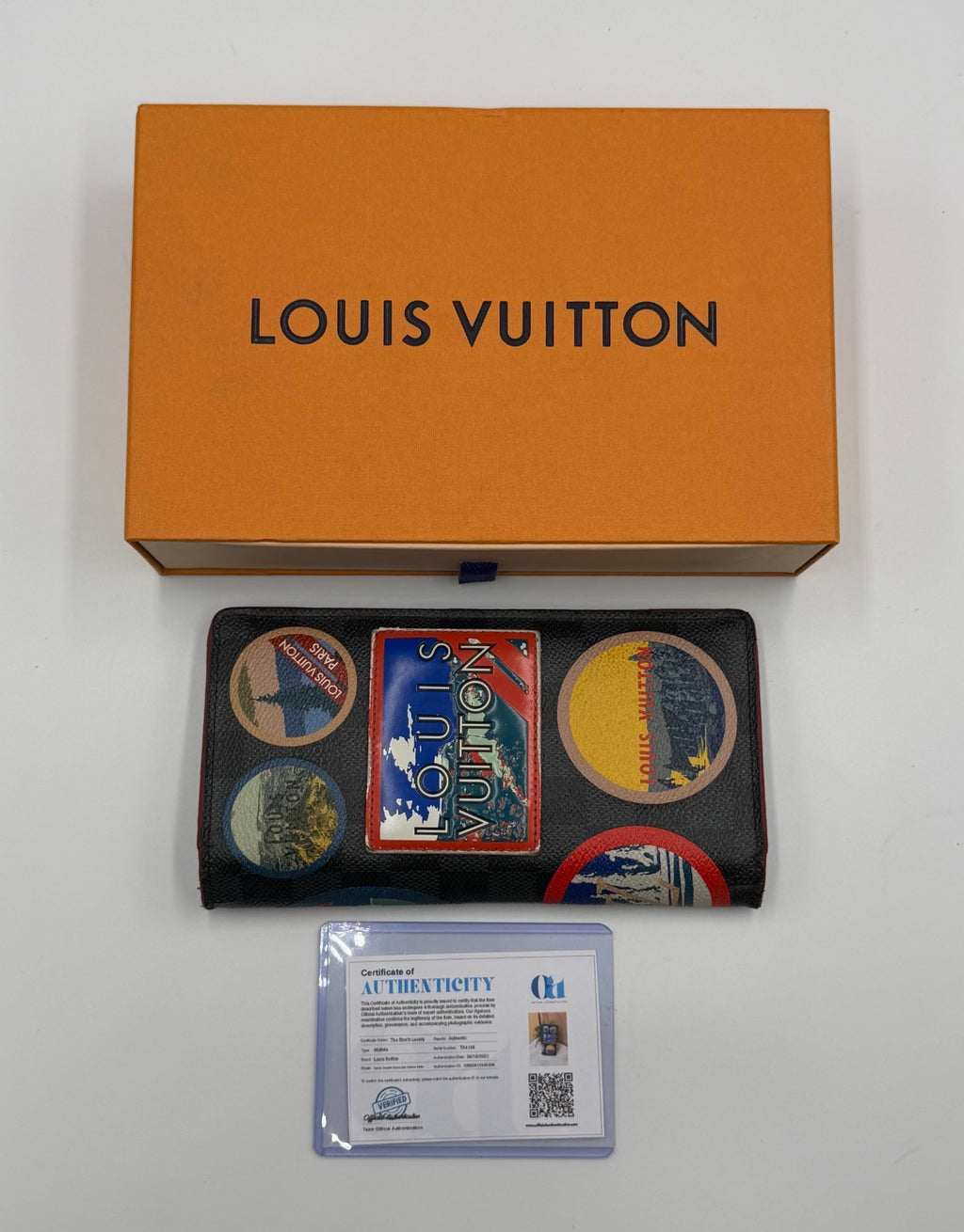Louis Vuitton Brazza Damier Graphite Alps Sticker Wallet Men's Limited Edition
