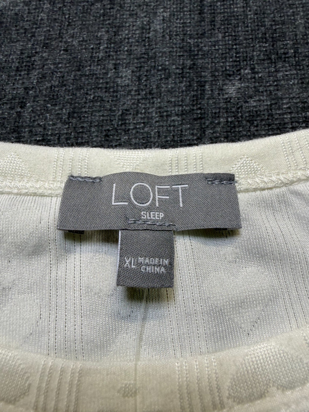 NWT Loft Sleepwear Pajama Top Women's XL Ivory Sleeveless Lightweight Casual