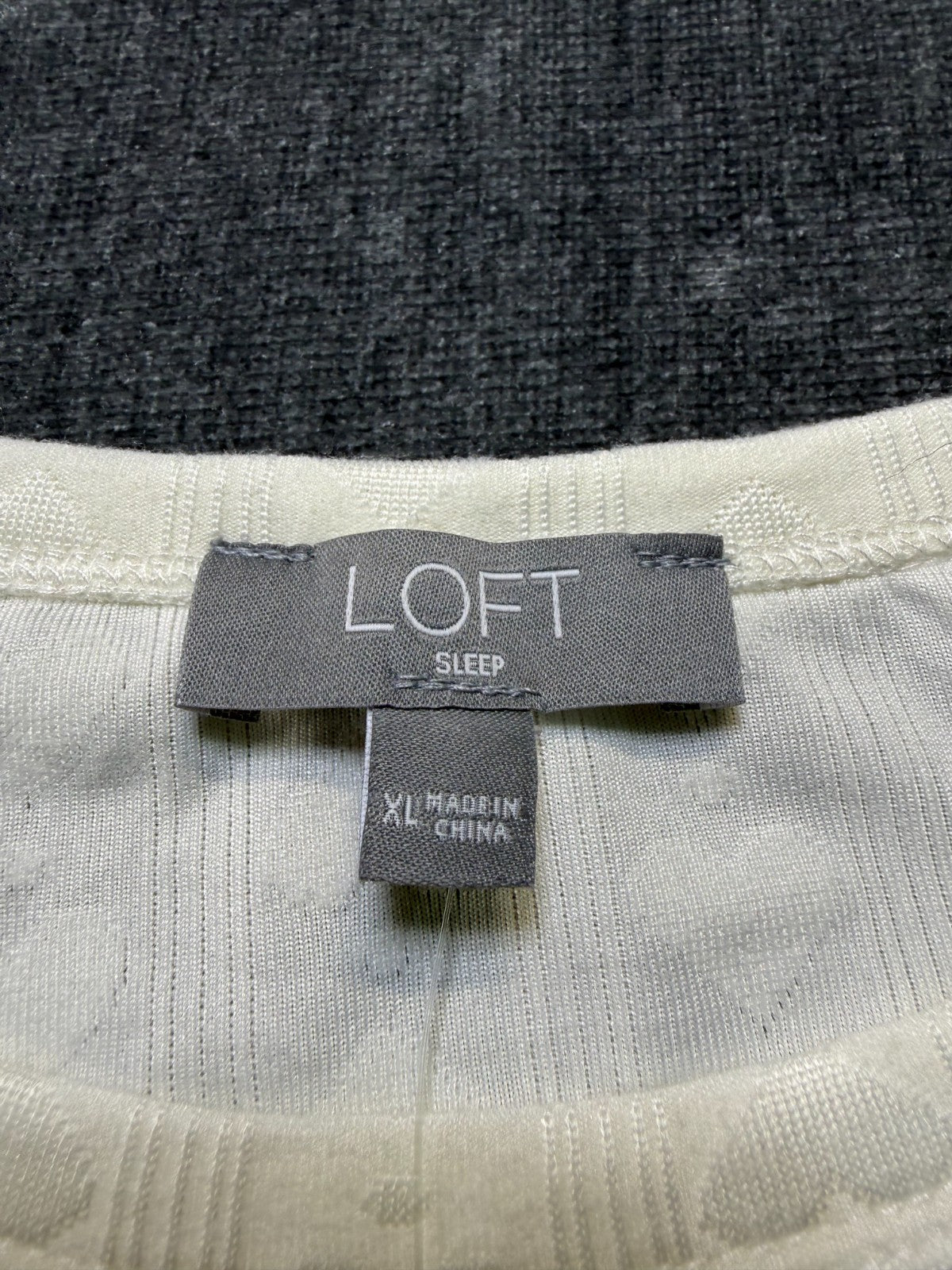 NWT Loft Sleepwear Pajama Top Women's XL Ivory Sleeveless Lightweight Casual