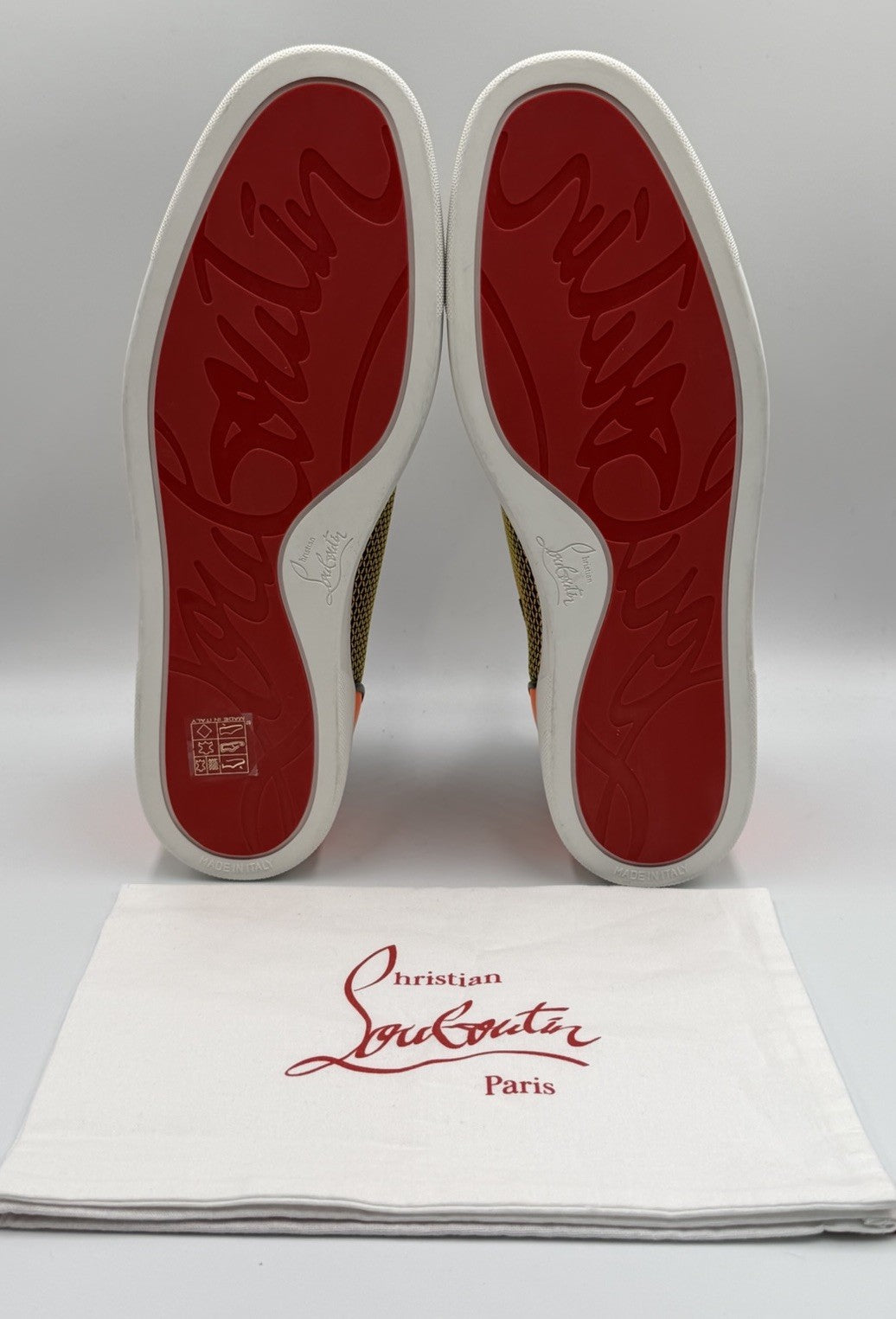 Authentic Christian Louboutin Spikes Leather High Top Sneakers- SIze 42 EU; 9 US