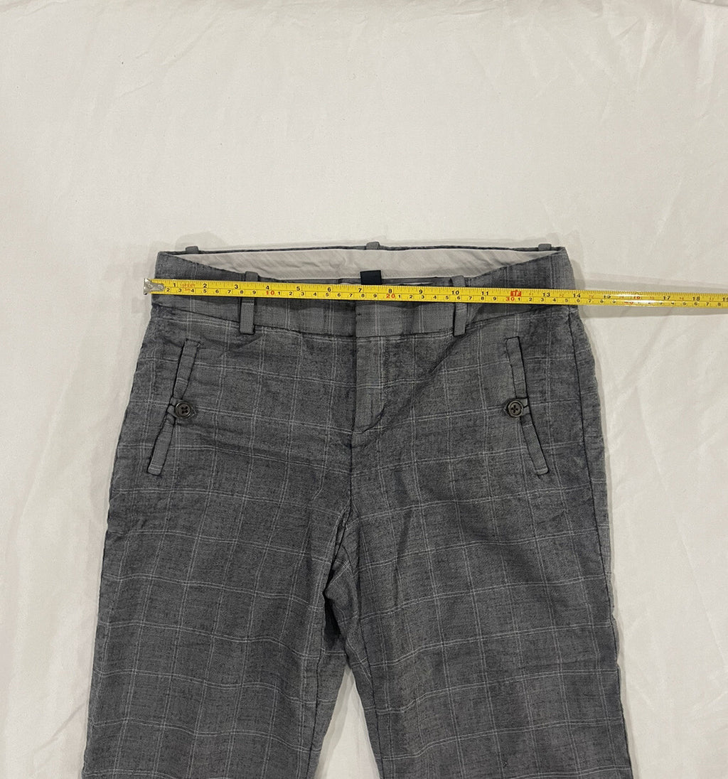 Banana Republic Martin Fit Gray Capri Pants Women's Size 2 Stretch Cropped  B1