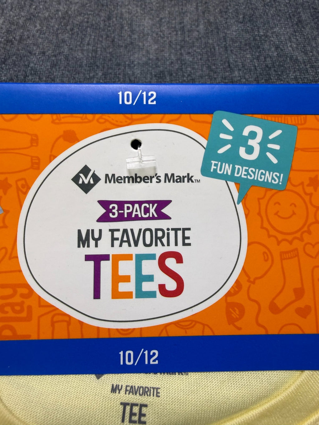 NWT Member's Mark My Favorite T-Shirts Girls 10/12 Multi Short Sleeve - Lot of 3