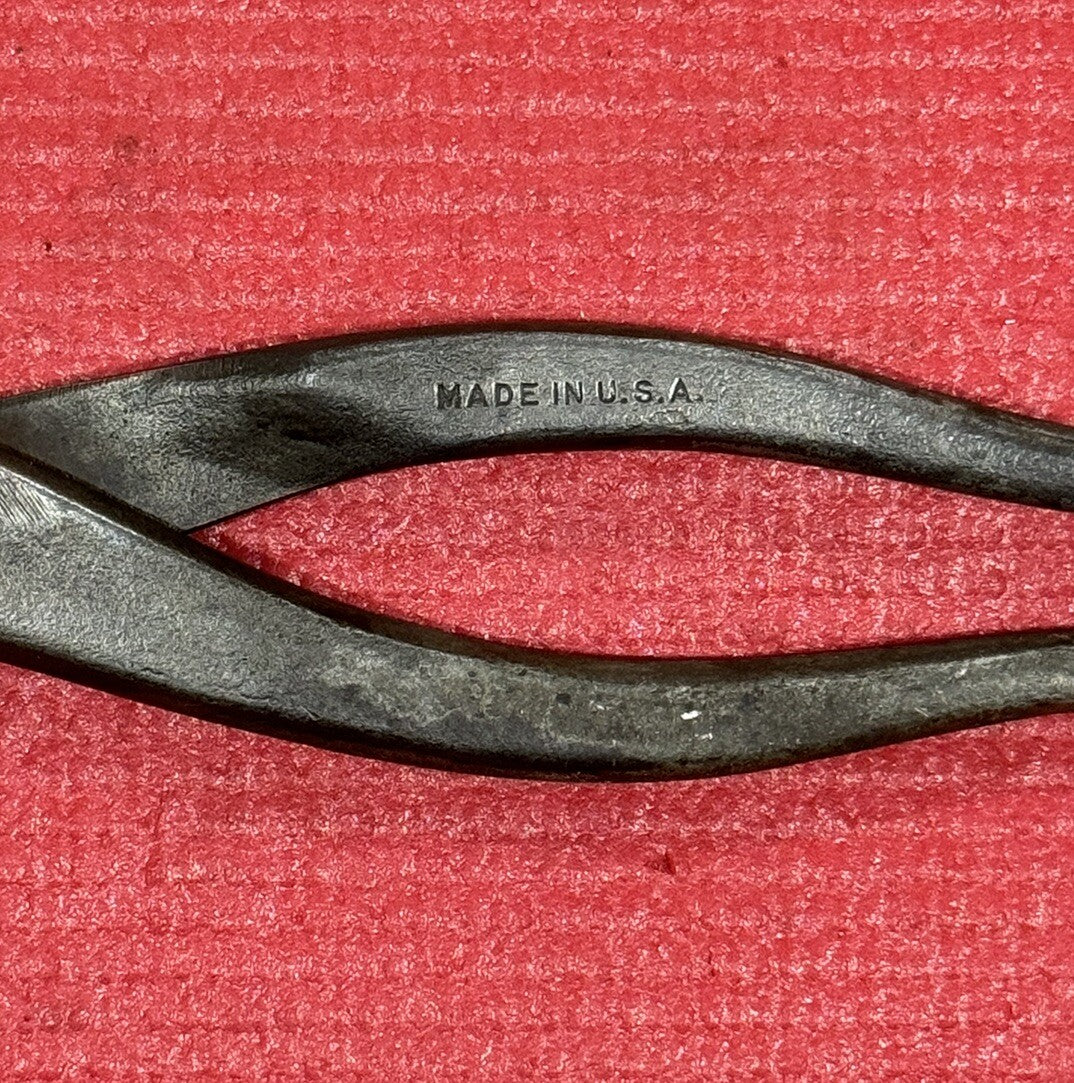 Vintage Chrome Alloy Tools Brake Spring Pliers Made in USA Antique Rare