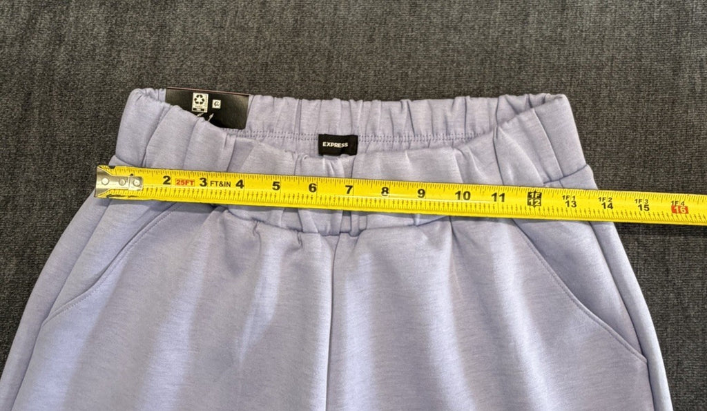 Express Cargo Joggers Women's Small Light Gray Elastic Waist Pull-On Classic