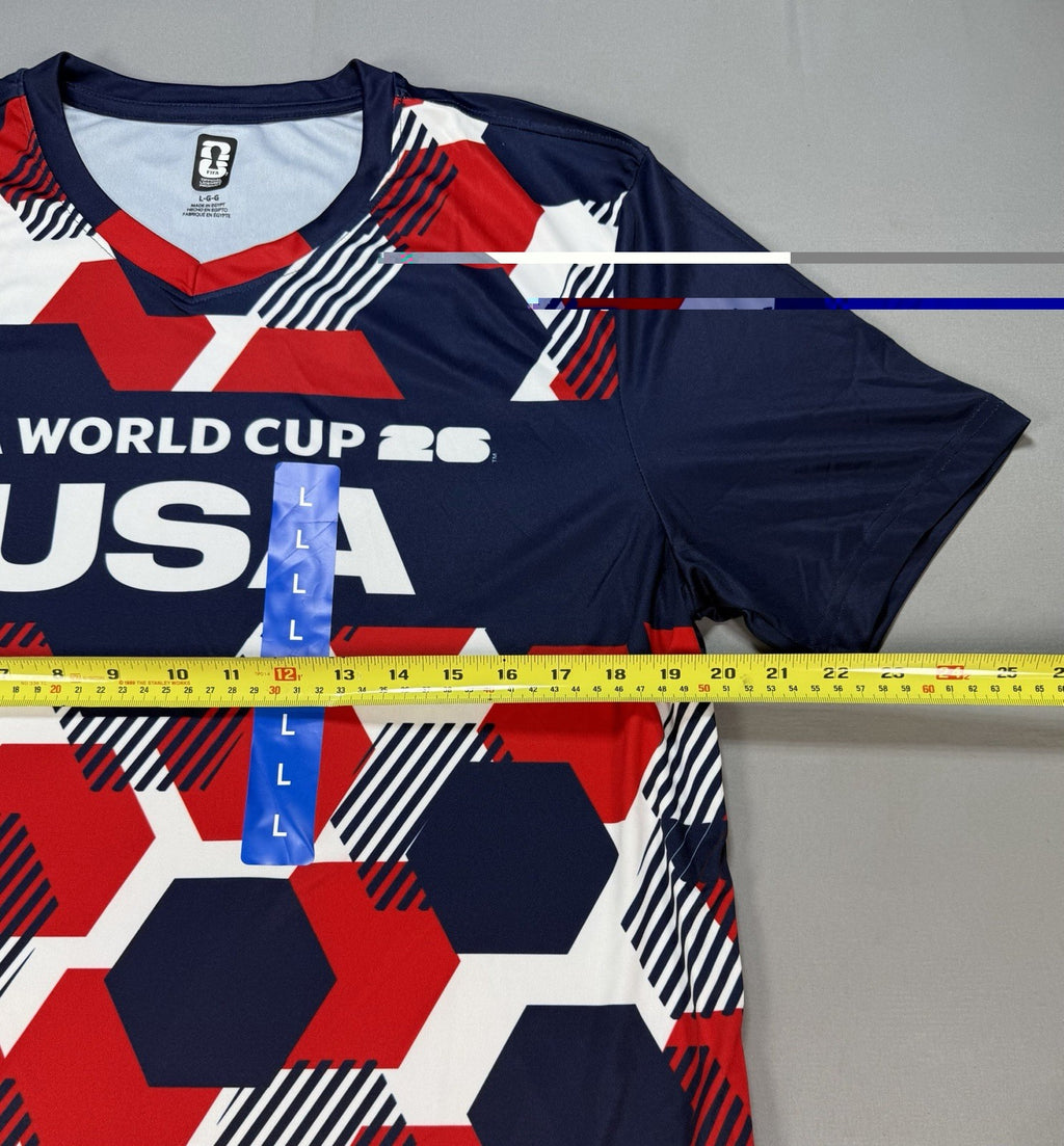2026 FIFA World Cup USA Soccer Jersey L Home Fan Version Hexagon Shirt Official