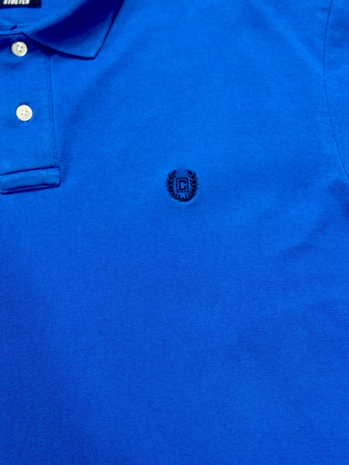 Chaps Men's Size XL Stretch Short Sleeve Blue Polo Shirt Excellent