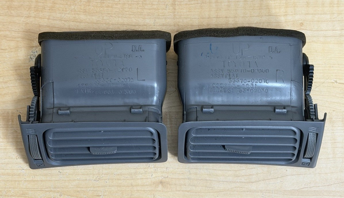 03-08 Toyota Corolla Left Driver,Right Passenger Side AC Air Vent Grey OEM Set