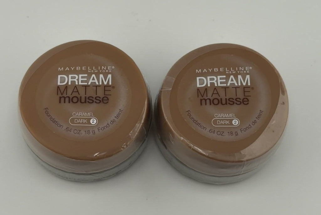 Maybelline Dream Matte Mousse Foundation CARAMEL Dark 2  NEW Lot Of 2