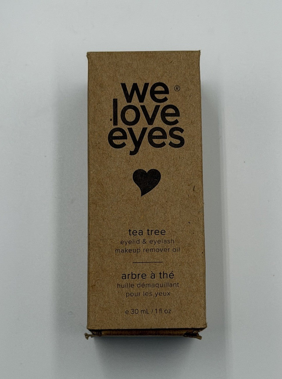 We Love Eyes Tea Tree Eyelid & Eyelash Makeup Remover Oil All Natural 1oz New
