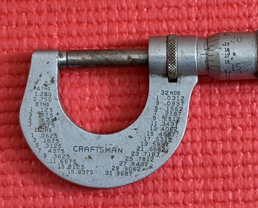 Vintage Craftsman DC  0-1” Micrometer  32nds / 64ths  Made in USA