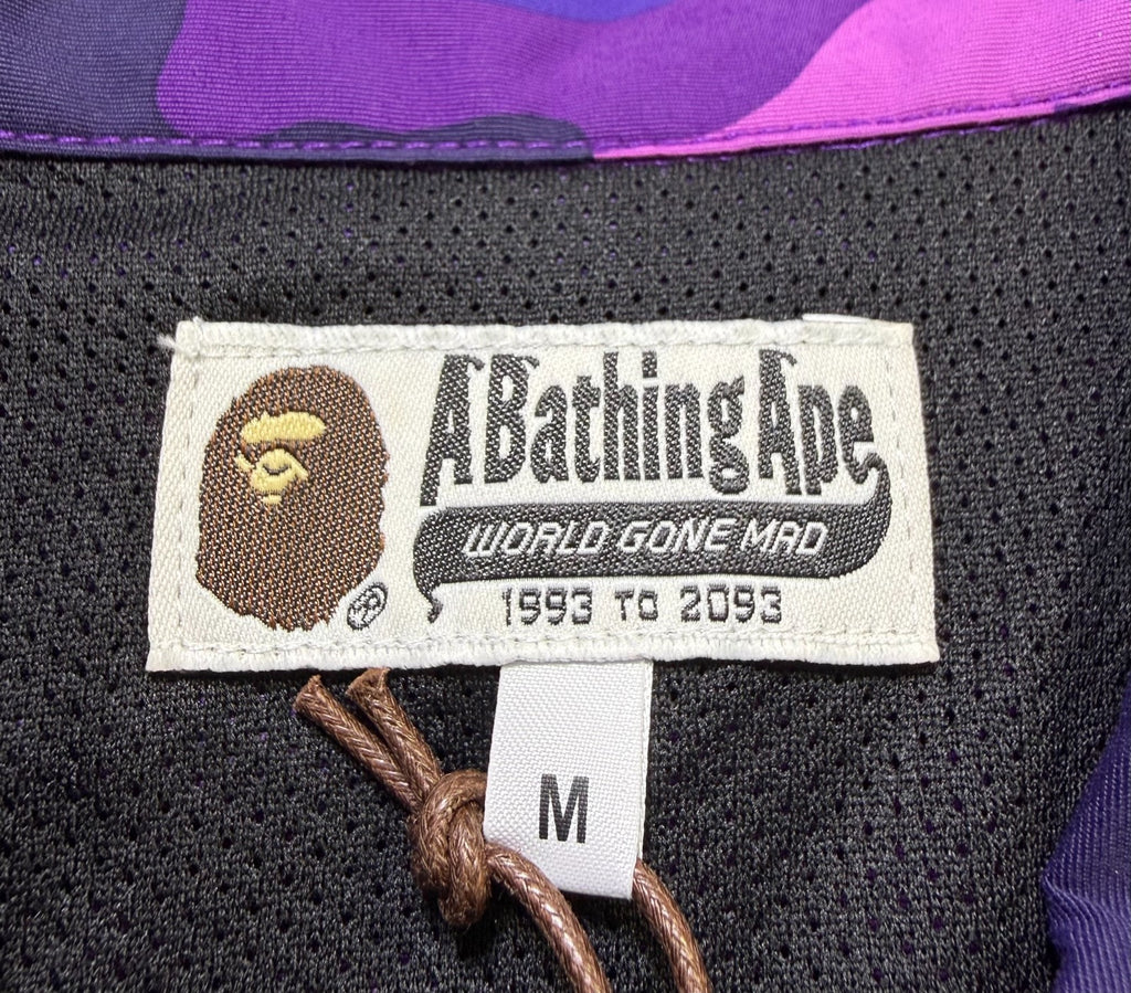 A Bathing Ape Camo Coach Jacket Men's Medium Pink Purple Long Sleeve Casual Wear