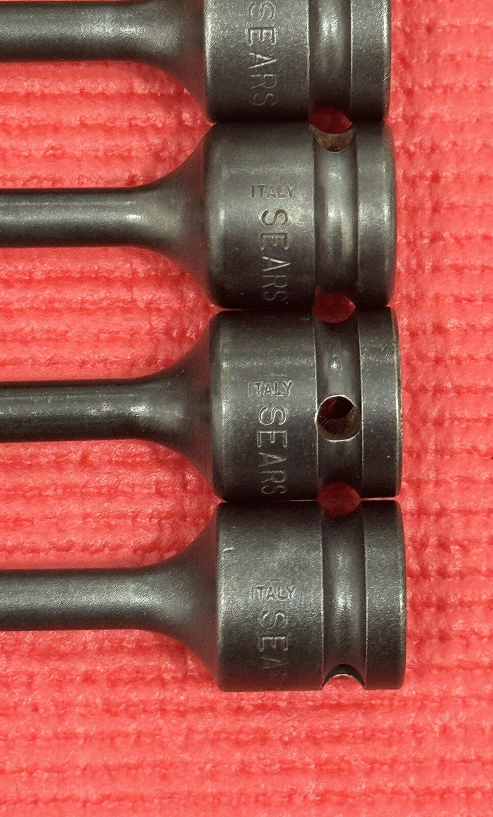 Vintage SEARS 6pc Set 1/2"Drive 6” Torque Limiting Extension -Made In Italy Rare